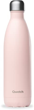 Qwetch - Botella Térmica Originals Acero Inox 750ml Rosa Pastel - 24h Frío, 12h Calor - A Prueba de Fugas, Sin BPA y Reutilizable - Cantimplora para Oficina, Deporte, Senderismo y Viajes