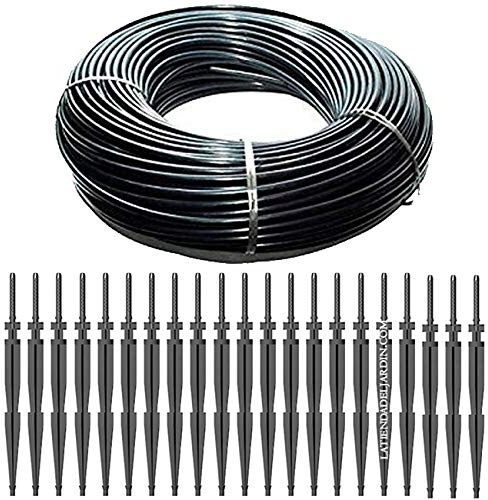 Suinga. Pack arrosage par goutte à goutte. MICROTUBE 3 x 5 mm 200 mètres + 50 ÉTACES RIEGO par goutte 2,6 l/h. Arrosage par goutte à goutte pour plantes, pots et arbres.