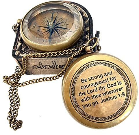 Inspirational Gift Compass - God My Lord Guide Me - Uplifting Baptism Gift, Graduation Gift, Birthday, Confirmation Gift for Men Women Boys Girls Teenage Kids