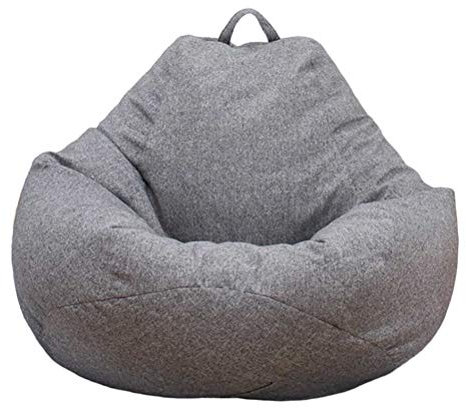 Akemaio Grand Bean Bag Chair Cover Canapé Couleur Solide Simple Design intérieur Lazy Lounger Couverture pour Adultes et Enfants avec Pas de Remplissage