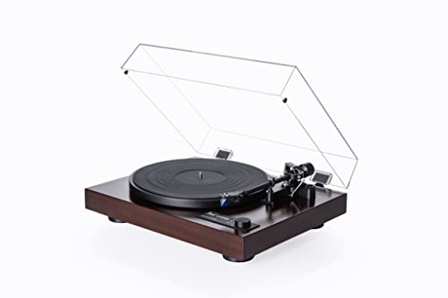 Dual CS618 Manual Direct‑Drive Turntable with Ortofon 2M Blue Cartridge, Auto Lift and Stop, 33/45/78 RPM, Walnut