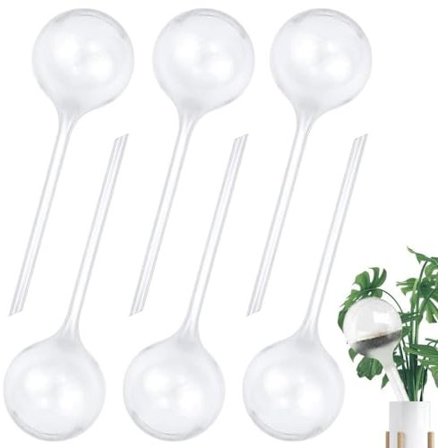 Udbrud 6 Pezzi Sfere per Irrigazione, Set di Palline di irrigazione 26.5x8cm Dispositivo di Irrigazione Automatica Sferico per Piante in Vaso per Piante in Vaso, Piante da Giardino, Interni ed Esterni