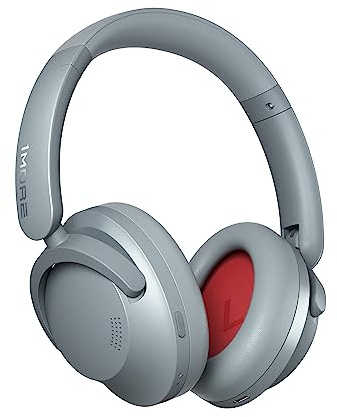 1MORE SonoFlow Noise Cancelling-hörlurar, Bluetooth-hörlurar med aktiv brusreducering, 70 timmars uppspelning, LDAC Hi-Res trådlöst ljud, över öronheadset, tydliga samtal, EQ (silver)