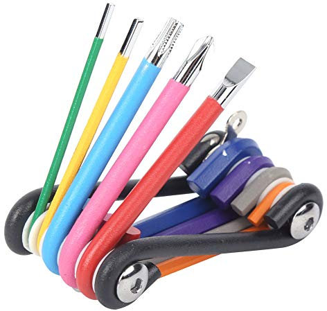 Kit de Réparation Polyvalent, Kit de clé à Croix Hexagonale en Acier au Vanadium, Mini Outil de Réparation pour Réparation de Vélos, Réparation de Voiture, Fonctionnement en