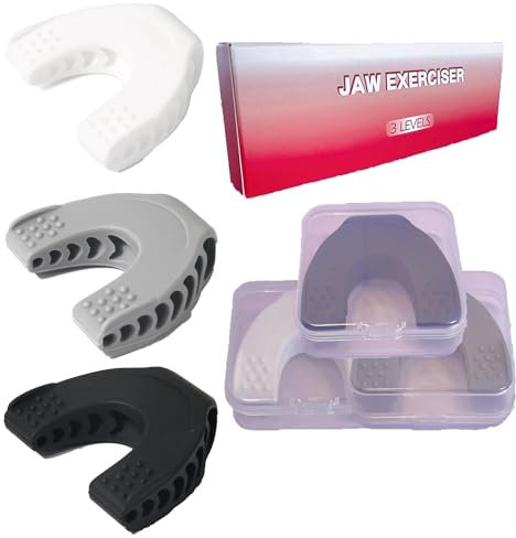 lifeicomall Attrezzo per esercizi mascellari, per uomini e donne, scalpello per mascella, confezione da 3 pezzi di allenamento mascellare, per esercizi mascellari (18,1 kg + 22,7 kg + 27,2