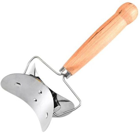 Garneck Teigausstecher Zum Ausrollen Aus Edelstahl Knödelverpackung Kreiswalze Ravioli-Haut-Teigschneider Ausstecher Gebäckschneidewerkzeug Küchenzubehör