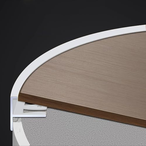 Raouoae 2 Pieces F-Shape Flexible Tile Rail - 135cm Stair Edge Profile For Safety On Steps With Tile And Wood Edging – Durable Step Edge Protector For Enhanced Grip And Safety(Silver,Höhe: 8mm)