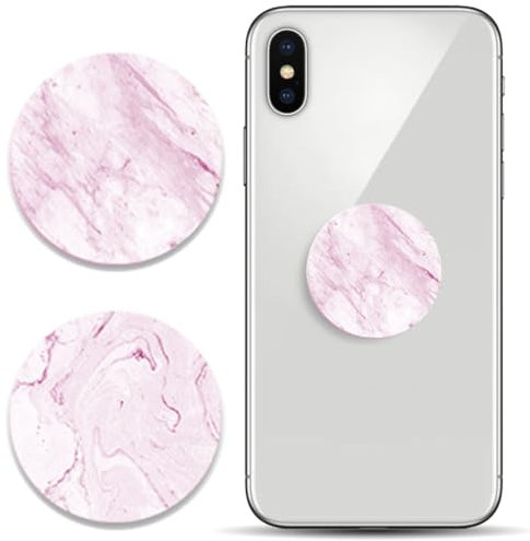 2 Piezas Soporte de Anillo de Agarre para Teléfono Móvil, Rotación de 360°, Base y Agarre Extensibles para Teléfonos Inteligentes y Tabletas (B)