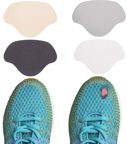 COMNICO 24pcs Shoe Heel Repair Sneaker Toe Prevention Repair Shoe Hole Toeburst Patch Wear Self-Adhesives for Back of Sports Shoes Leather Shoes High Heels