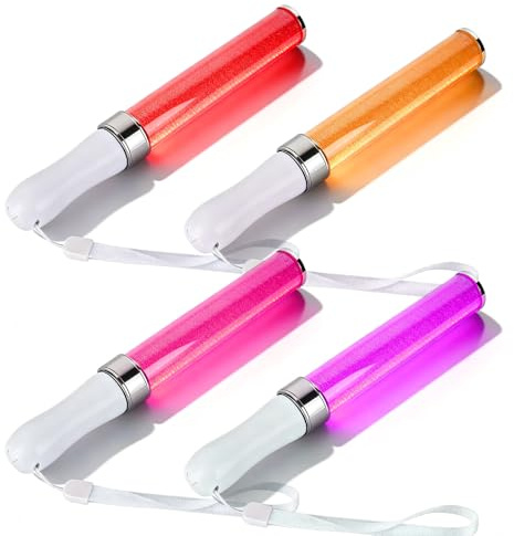 Juego de 4 barras luminosas LED, 15 colores, accesorios para fiestas, juego de luces luminosas, juego de luces para fiestas, juguetes luminosos, artículos de fiesta, para niños, Navidad, fiestas