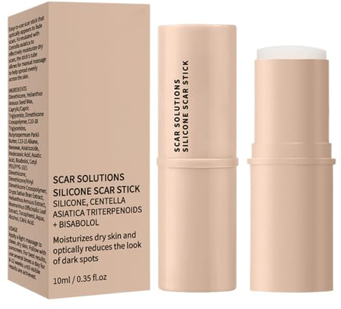 Stick Cicatrici Silicone – Gel Stick Cicatrici, Crema Idratante Riparatrice | Prurito Non Grasso Per Ustioni Cheloidi | Smagliature Cesareo Cura Pelle Sensibile Adulti Bambini