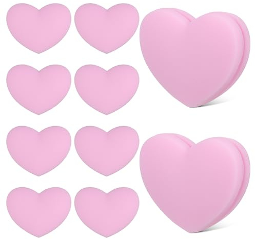 DIYEAH Smorzatori di Vibrazioni per Racchette da Tennis in Silicone a Forma di Cuore, Set da 10 Pezzi, Riduttore di Vibrazioni Leggero e Portatile per Giocatori di Tennis