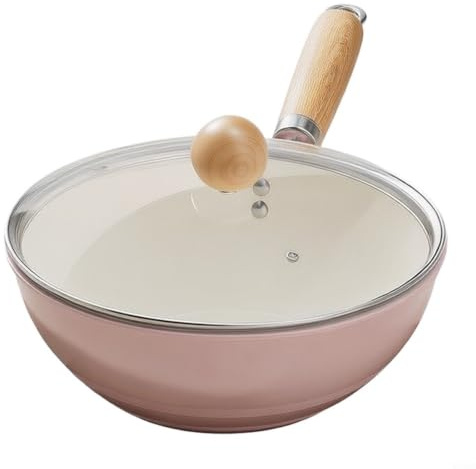 Wlinfetity wok med lock för induktion gasspis 37 x 24 x 8 cm | Solid metallkomposit placeras i matlagningsområdet, fördelar värme jämnt och främjar exakta förlopp.