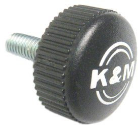 K&M Rändelschraube M6x22 schwarz m. Logo