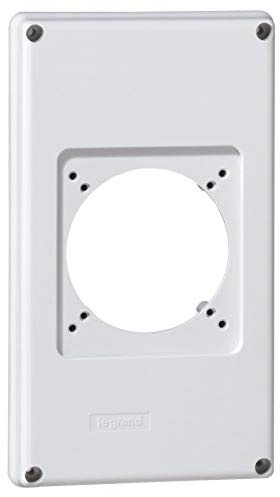 Legrand 057712 Plastron Recevant 1 Prise pour Composer un Coffret, 16A ou 32A, 220mm x 125mm, Multicolore