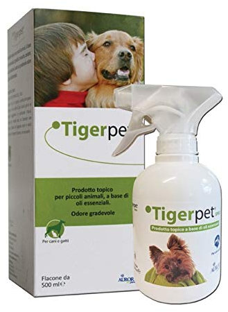 Aurora Biofarma Tigerpet Spray pour chiens et chats Protège contre les puces et les tiques 300 ml