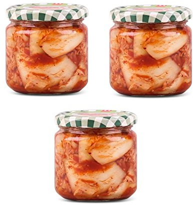 3 x 300g Frischer Kimchi im Glas aus Deutschland - Pamai Pai® - frisch eingelegter Chinakohl Kim Chi