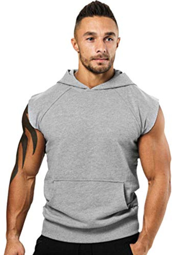 FRAUIT Canottiera Uomo Palestra con Cappuccio Tank Top Bodybuilding Canotta Ragazzo Sportiva Gilet Lavoro Estivo Maglia da Corsa T Shirt Divertenti Cotone Magliette Uomo Particolari