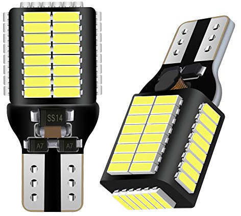 AGLINT T15 W16W LED Bombillas CANBUS Error Gratuito 54SMD 12V 24V para RV Luces Interiores Coche Luz de Estacionamiento Copia de Seguridad Luz de Marcha Atrás Bombilla 6500K Blanco