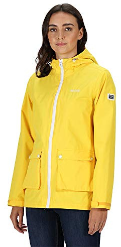 Regatta Baysea Women's Waterproof Shell Jacket, Lined in Jersey, Yellow, 20 UK
