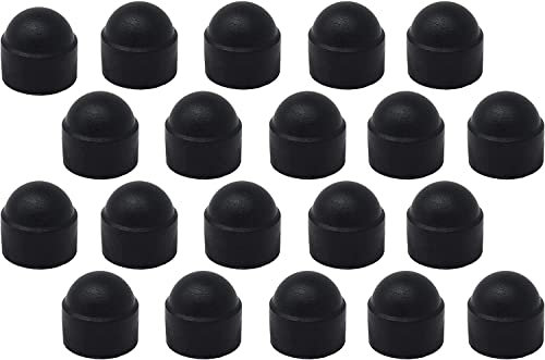 Design61 20x Runde Sechskant Schutzkappen M6 x SW10 mm mit Innensechskant für Muttern und Schraubenköpfe