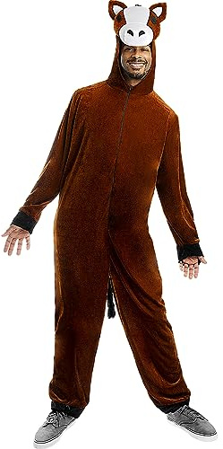 Funidelia | Disfraz de Caballo para hombre y mujer Animales - Disfraz para adultos y divertidos accesorios para Fiestas, Carnaval y Halloween - Talla L - XL - Marrón