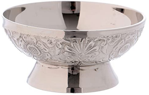 Holyart Escudilla para Incienso con Motivos latón Plateado