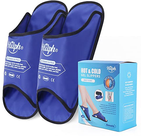 Hilph Chemotherapie Kühlschuhe Füße Kühl-Slipper, Kühlsocken Füße mit Gel Kältetherapie für Verletzungen Knöchel Eisbeutel Kühlsocken Chemotherapie, 1 Paar