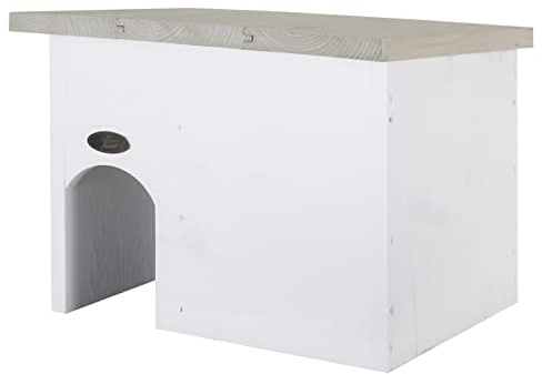 Dehner Natura Lomi Maison pour hérisson Blanc 38 x 28 x 28 cm