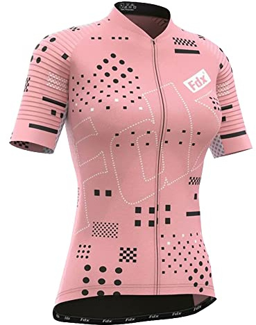 FDX All Day Women's Cycling Jersey Breathable Short Sleeves Bike Top | Ride comfortably in a breathable cycling jersey with quick-dry fabric and short sleeves for all-day performance