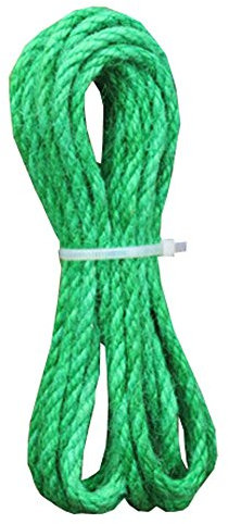 Corda for bondage, corda da giardino, spago di iuta verde, 15 metri (49 piedi), 5 mm - corda di iuta ecologica