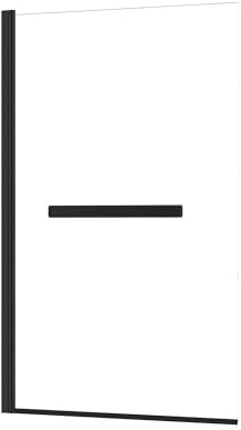 Marwell Badewannenfaltwand Black Touch 120x70 cm Gold – Duschwand für Badewanne mit 4 mm Einscheibensicherheitsglas – Mit Handtuchhalter – Hochwertiger Aluminiumrahmen in Gold