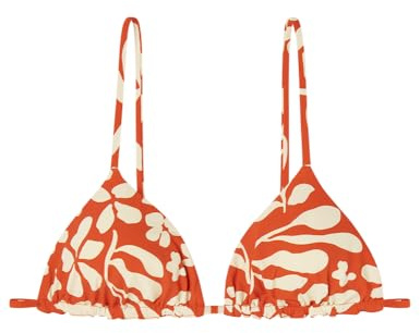 Top Bikini Triangular Reversible Print Rojo