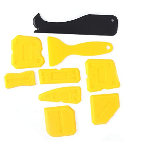 Kit d'outils de Calfeutrage 9 Pièces, Dissolvant de Mastic de Verre en Silicone, Dissolvant de Mastic Dissolvant de Mastic de Verre en Silicone, Dissolvant de Mastic Dissolvant