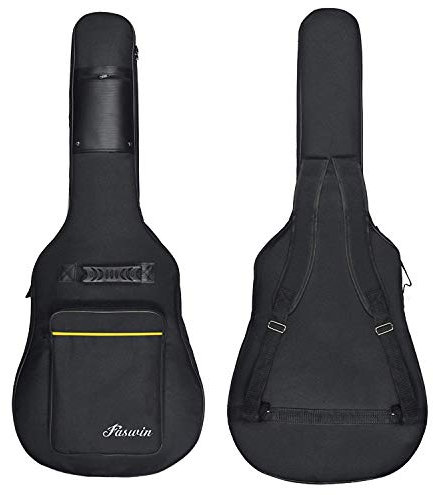 Faswin 41 Zoll Gig Bag für Kassikgitarre, Gitarrentasche, Gitarrenhülle, schwarz, reißfest und wassergeschützt