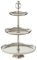 Boltze Etagère Detroit (mit drei Etagen, für Dekoration / Servieren / Anrichten von Speisen, liebevolle Details, aus Aluminium, Höhe ca. 48 cm) 7066100