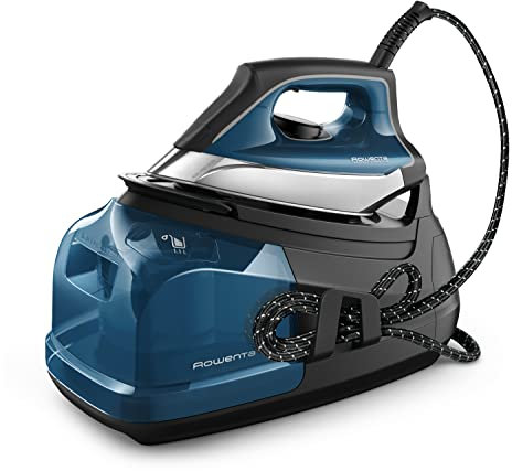 Rowenta Perfect Pro Station 1800 Watts Fast Heat Up, and 430g / min Burst, Stainless Steel, Blue, Advanced Steam Technology