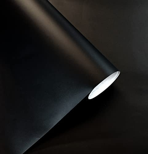 Carta Adesiva per Mobili Nero 30x120 cm Pellicola Adesiva Opaca per Parete Cucina Porta Finestra Vinile Rivestimento Decorativo (30x120 cm, Nero)