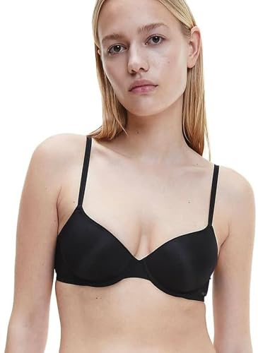 Calvin Klein Reggiseno T-Shirt Donna Lightly Lined con Ferretto, Nero (Black), 2A