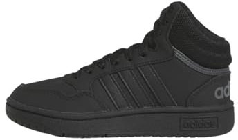 adidas Unisex - Bambini Hoops Mid Shoes, Core Black / Core Black / Grey Six, 29 EU