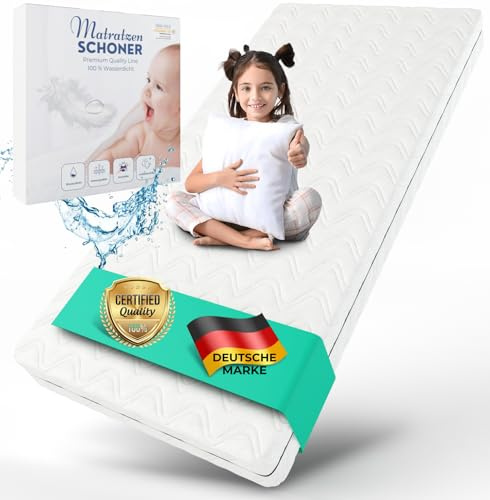 ALAVYA HOME® Kindermatratze 90x200 Cozy 10 cm hoch inkl. Matratzenschoner bis 30 cm Höhe Oeko Tex 100 Zertifiziert mit waschbarem Bezug Härtegrad H2 Matratze für Kinderbett Hausbett