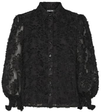 PCPINA LS skjorta, svart, L