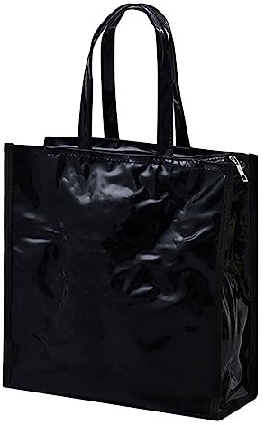 Generisch Sacs grille-pain sac de plage transparent de grande capacité, sac de plage transparent bouton magnétique pour sacs, Noir , Taille unique