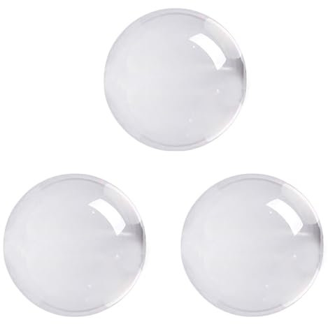 Lbvzxkad 3X Sfera di di Vetro Trasparente Un Colori Sfera Curativa Fotografia Oggetti di Scena Palla Decor 50Mm