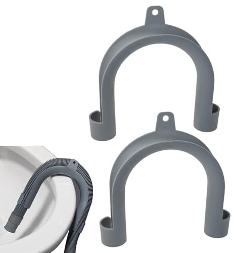 dzqad Drain Outlet Hose Hook, Drain Outlet U Hook Clip for Washing Machine Dishwasher Hose Pipe, U-Bend Drain Hose Guide Pipe Support Plumbing Accessories, for 24-26mm Plumbing Pipe