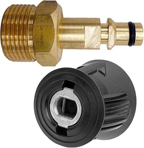M22 Pressure Washer Adapter for Karcher K2 K3 K4 K5 K6 K7, Brass Quick Connect Hose Pipe Fittings, High Pressure Washer Gun to Hose Converter Tool, M22 14mm Fitting Connector