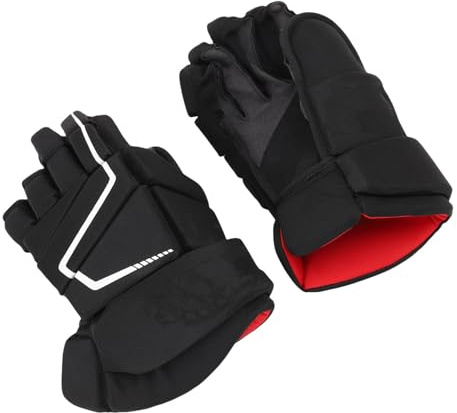 Asixxsix Ishockeyhandskar, Nylon EVA Foam Skyddshandskar Som Andas med Lättviktsdesign för Hockeyspelare Youth Junior (11 tum)