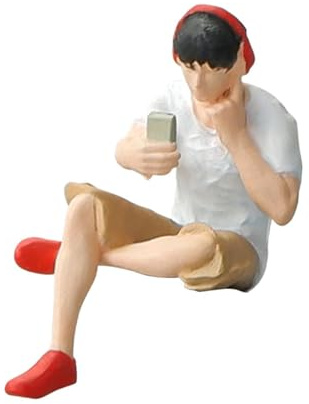 LIXSAZSE Modelli di miniature professionali 1/64 Figure di persone Decorazioni e accessori per paesaggi Giardini delle fate Modelli 1/64 Figure persone Modello casa delle bambole in resina