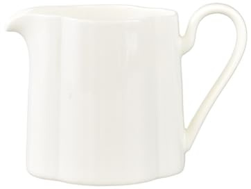 Såsbåt Vit keramisk mjölkkanna med pip och handtag, multifunktionell tedispenser, såskanna, såsskål