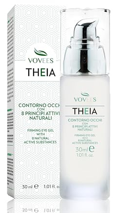 VOVEES Theia Emulsión Gel Contorno de Ojos 30 ml, Ácido Hialurónico Ultrapuro & Argan, Aloe Vera & Betaglucano, Efecto Tensor y Tonificante, Cristal